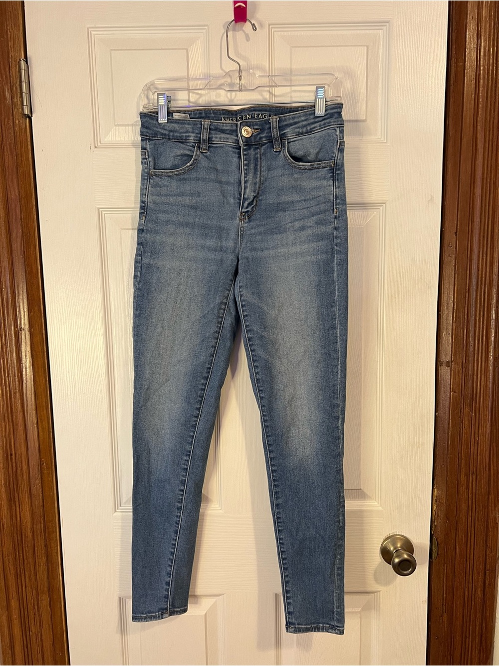 American Eagle Outfitters Light Wash High-Rise Skinny Jeans